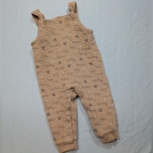 Disney Baby Quilted, Soft Romper, Overalls with Mickey Print Sz 18 Month